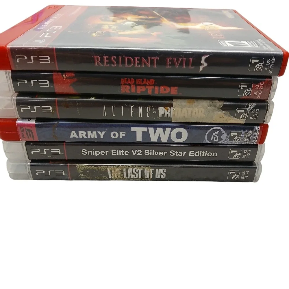 Lot of 6 Games Sony PlayStation 3 Resident Evil 5, The Last of us Plus More